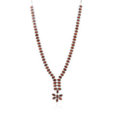 Mozambique Garnet Silver Necklace