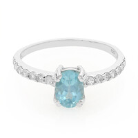 Blue Apatite Silver Ring