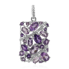 Zambian Amethyst Silver Pendant