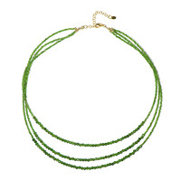 Russian Diopside Silver Necklace (Riya)
