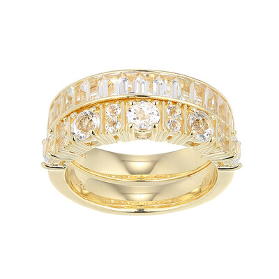 White Topaz Silver Ring (Adela Silber)