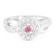 Pink Tourmaline Silver Ring