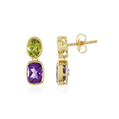 Zambian Amethyst Silver Earrings