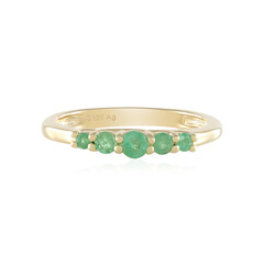 Colombian Emerald Silver Ring