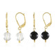 White Quartz Silver Earrings