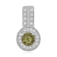 Cuprian Tourmaline Silver Pendant