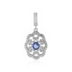 Unheated Ceylon Blue Sapphire Silver Pendant