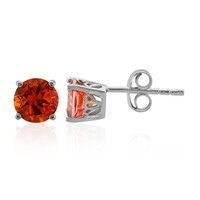 Mandarin Topaz Silver Earrings