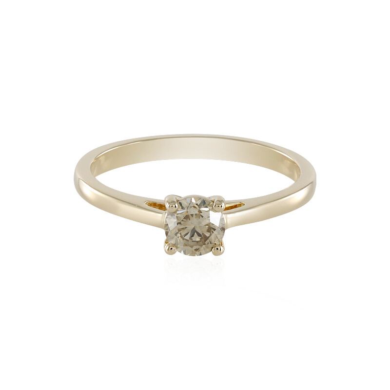 0.45ct Chocolate Diamond 375 Gold Ring Germany