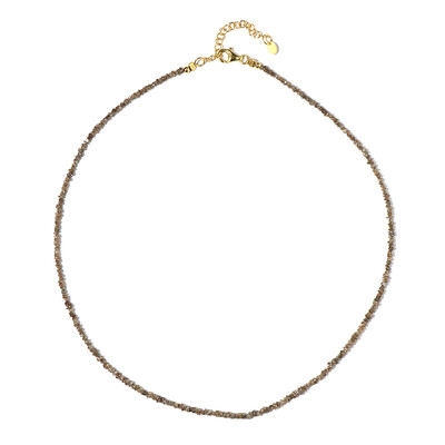 Champagne Diamond Silver Necklace