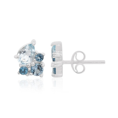 Sky Blue Topaz Silver Earrings