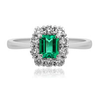 AAA Zambian Emerald Platinium Ring (CIRARI)