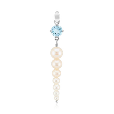 Sky Blue Topaz Silver Pendant (Michelle Albala)