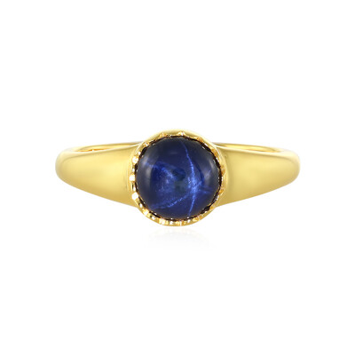 Blue Star Sapphire Silver Ring