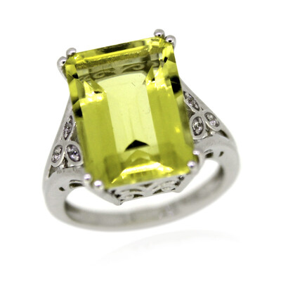 Ouro Verde Quartz Silver Ring