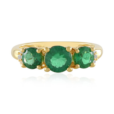 Green apatite Silver Ring
