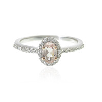 Morganite Silver Ring