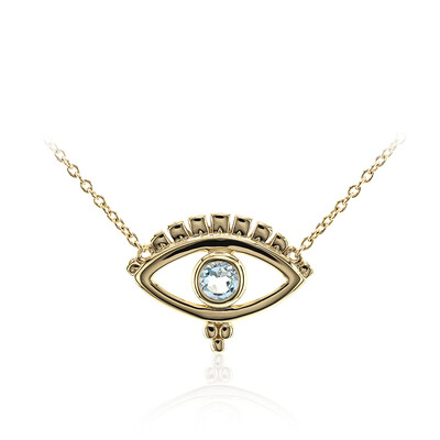Sky Blue Topaz Silver Necklace (M de Luca)