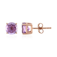 Rose de France Amethyst Silver Earrings