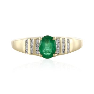 9K Zambian Emerald Gold Ring (Adela Gold)