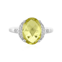 Lemon Quartz Silver Ring