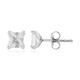 White Topaz Silver Earrings