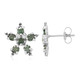 Fancy Diamond Silver Earrings