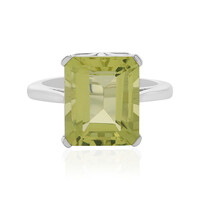 Lemon Quartz Silver Ring
