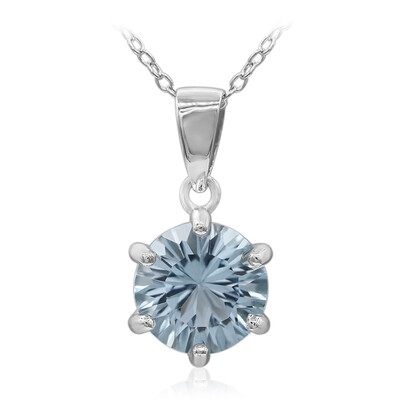 Sky Blue Topaz Silver Necklace