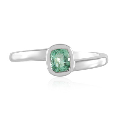 Russian Emerald Silver Ring