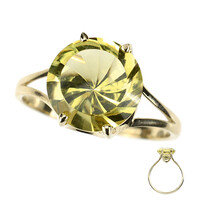 9K Ouro Verde Quartz Gold Ring