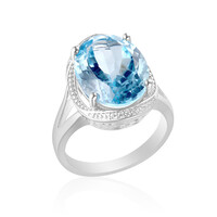 Sky Blue Topaz Silver Ring