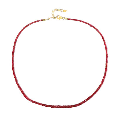 Noble Red Spinel Silver Necklace