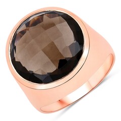 Smoky Quartz Silver Ring