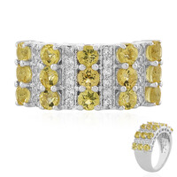 Golden Beryl Silver Ring