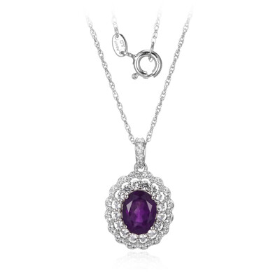 Zambian Amethyst Silver Necklace