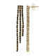 Black Spinel Silver Earrings