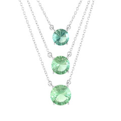 Green Fluorite Silver Necklace