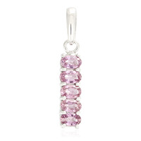 Unheated Ceylon Purple Sapphire Silver Pendant