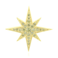 9K SI1 Canary Diamond Gold Pendant