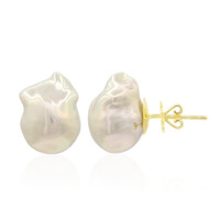 9K Freshwater pearl Gold Earrings (TPC)
