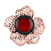 Cherry Baltic Amber Silver Pendant