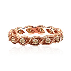 9K SI1 Argyle Rose De France Diamond Gold Ring