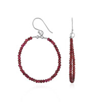 Mozambique Garnet Silver Earrings