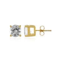 White Topaz Silver Earrings