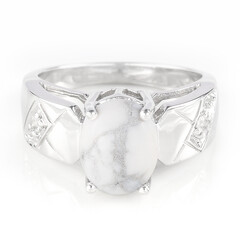 Howlite Silver Ring
