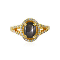 Black Star Sapphire Silver Ring