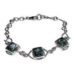 Seraphinite Silver Bracelet