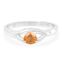 Hessonite Garnet Silver Ring
