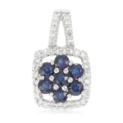 Blue Sapphire Silver Pendant